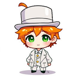 A ginger-haired boy, aged 16, in a delightful chibi style