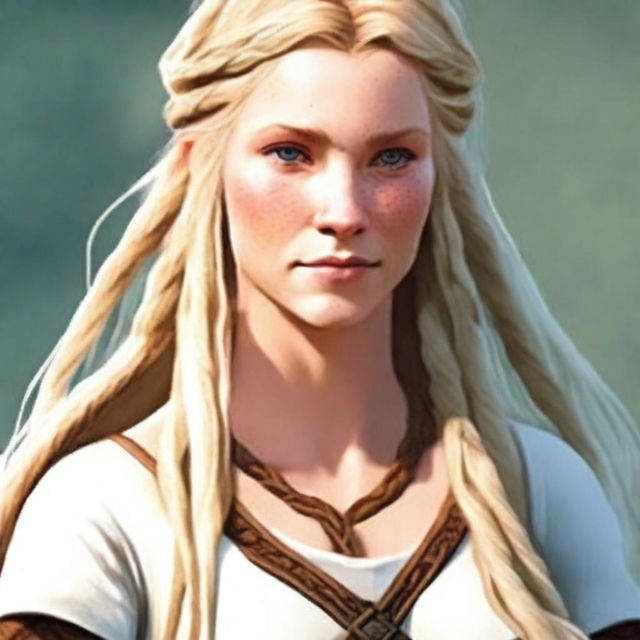 Redesign the Norse woman with a more contemporary look