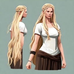 Redesign the Norse woman with a more contemporary look