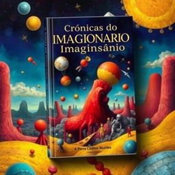 A captivating book cover for a collection of chronicles written by a classroom, inspired by the Surrealism art movement