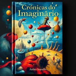 A captivating book cover for a collection of chronicles written by a classroom, inspired by the Surrealism art movement
