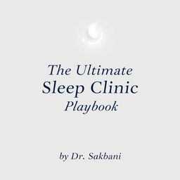 A light and elegant grayscale cover design for a binder titled 'The Ultimate Sleep Clinic Playbook'