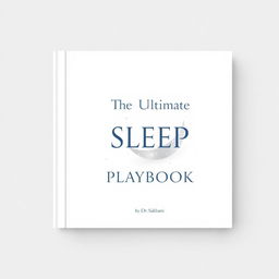 A light and elegant cover design for a binder titled 'The Ultimate Sleep Playbook'