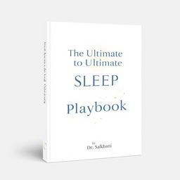 A light and elegant cover design for a binder titled 'The Ultimate Sleep Playbook'