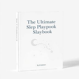 A light and elegant cover design for a binder titled 'The Ultimate Sleep Playbook'