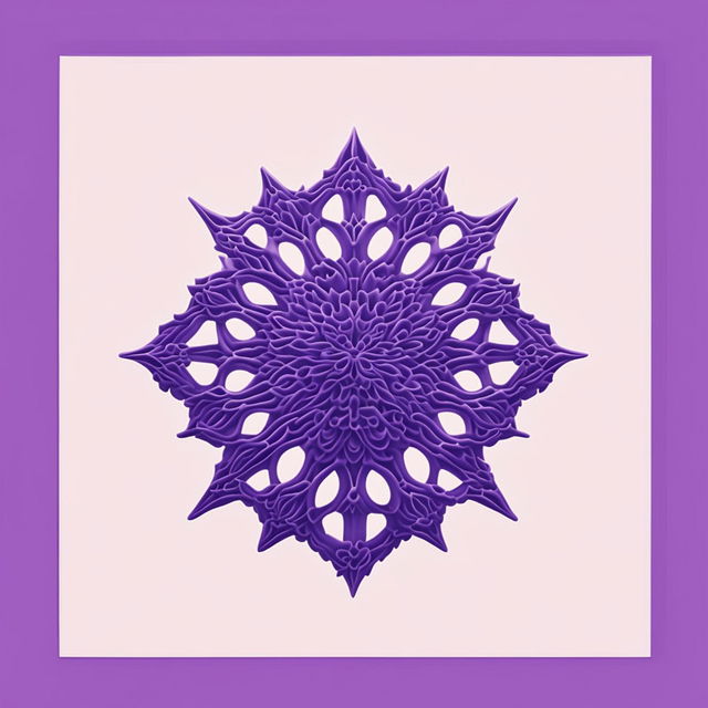 Minimal concept art with a symmetrical pattern in lavender and white.