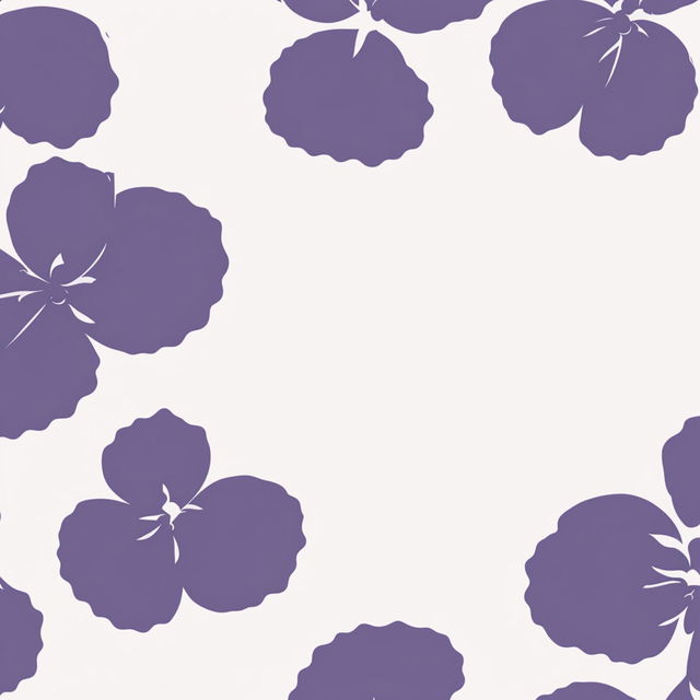 Minimal concept art with a floral pattern in lavender and white.