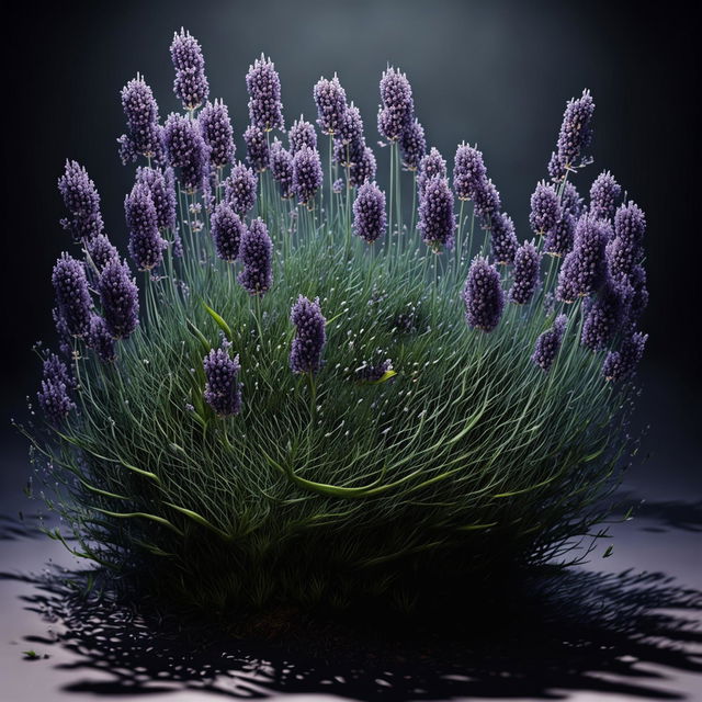 32k HD digital art of a detailed lavender plant.