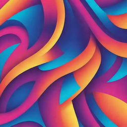 Generate a multicolored, vibrant geometric vector design with a fluid, dynamic feel.