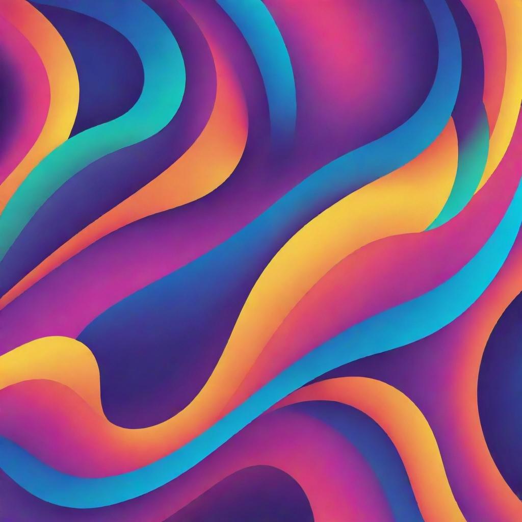 Generate a multicolored, vibrant geometric vector design with a fluid, dynamic feel.