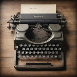 Generate an image of a vintage typewriter with detailed keys and a rustic feel.