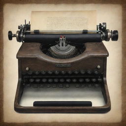 Generate an image of a vintage typewriter with detailed keys and a rustic feel.