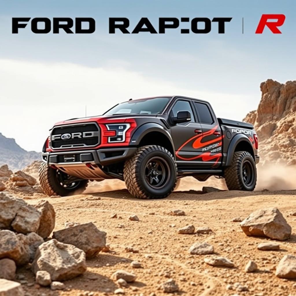 A Ford Raptor R featuring a modified body inspired by the Expedition Tremor, showcasing aggressive styling and robust design elements