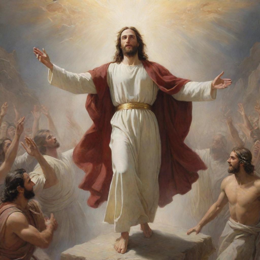 A majestic depiction of Christ during his triumphant entry