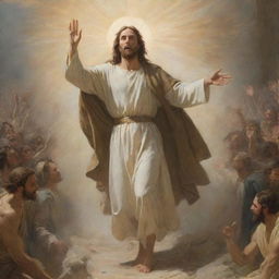 A majestic depiction of Christ during his triumphant entry