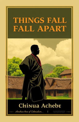 A striking book cover design for 'Things Fall Apart' by Chinua Achebe