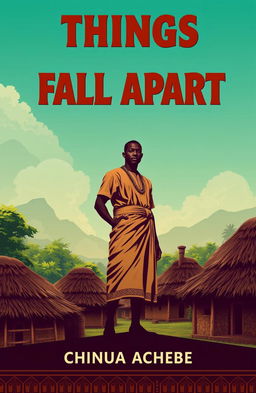 A striking book cover design for 'Things Fall Apart' by Chinua Achebe