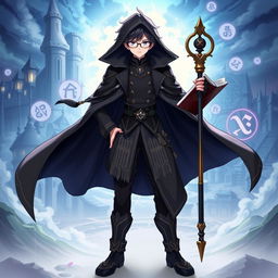A striking illustration of Shiroe from the anime Log Horizon, showcasing him in his iconic outfit