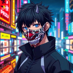 Subaru Natsuki from Re:Zero, featuring sleek black hair styled in his characteristic spiky fashion