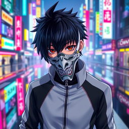 Subaru Natsuki from Re:Zero, featuring sleek black hair styled in his characteristic spiky fashion