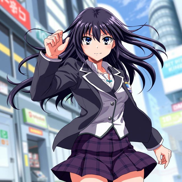 Kaname Chidori from Fullmetal Panic, depicted in a dynamic pose that captures her spirited personality