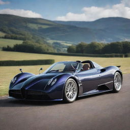 Envisage a 1940s-inspired Pagani with all its bold and dramatic style elements; sleek lines, wide wheel arches and a polished chrome finish, placed on a classic racing circuit