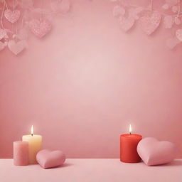 Design a serene and comfortable Valentine's Day gift card background