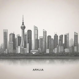 Create a stunning depiction of the capital city, Jakarta, Indonesia showcasing its skyline and iconic landmarks.