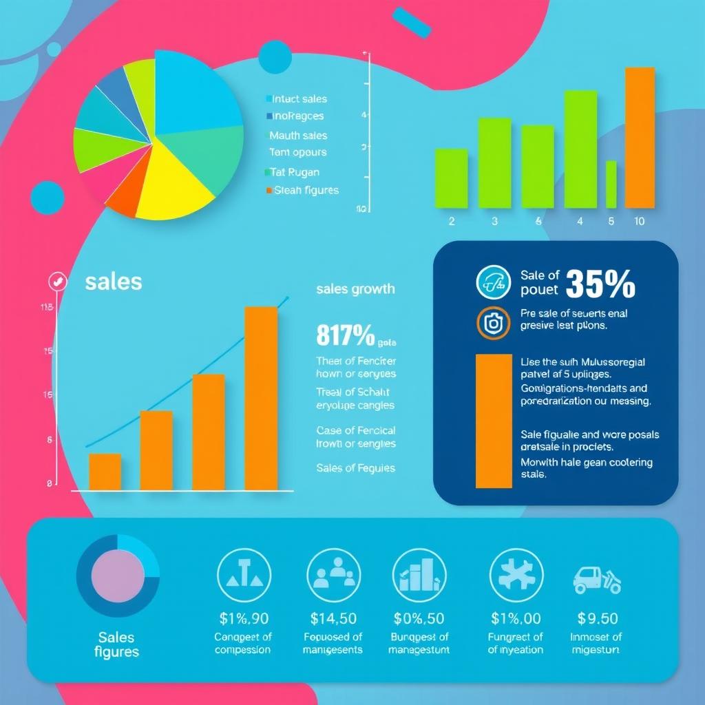 Sales figures displayed in a vibrant and engaging infographic