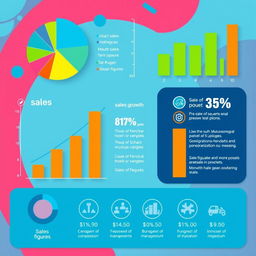 Sales figures displayed in a vibrant and engaging infographic