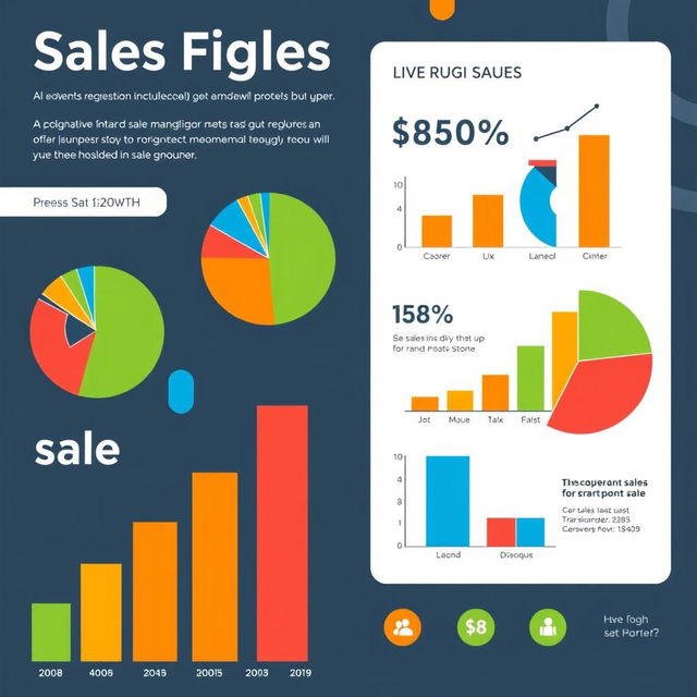 Sales figures displayed in a vibrant and engaging infographic