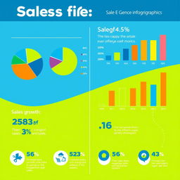Sales figures displayed in a vibrant and engaging infographic