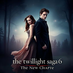 An enchanting teaser poster for 'The Twilight Saga 6: The New Chapter', featuring Kristen Stewart as Bella Swan and Robert Pattinson as Edward Cullen