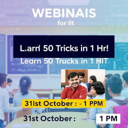 An advertisement for an upcoming webinar titled 'Speed Mathematics for IIT'