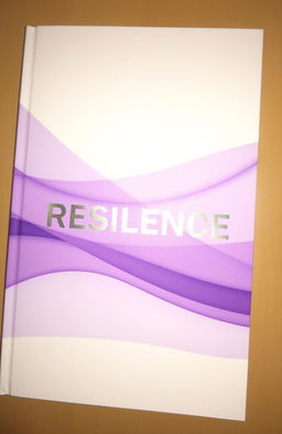 A white cover with smooth gradients of purple, featuring the word 'RESILIENCE' in a shimmering silver font prominently displayed in the center