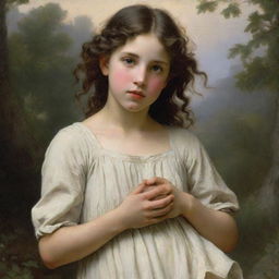 Craft an image in the style of William-Adolphe Bouguereau, using his traditional aesthetic of detailed realism, soft textures, and ethereal lighting