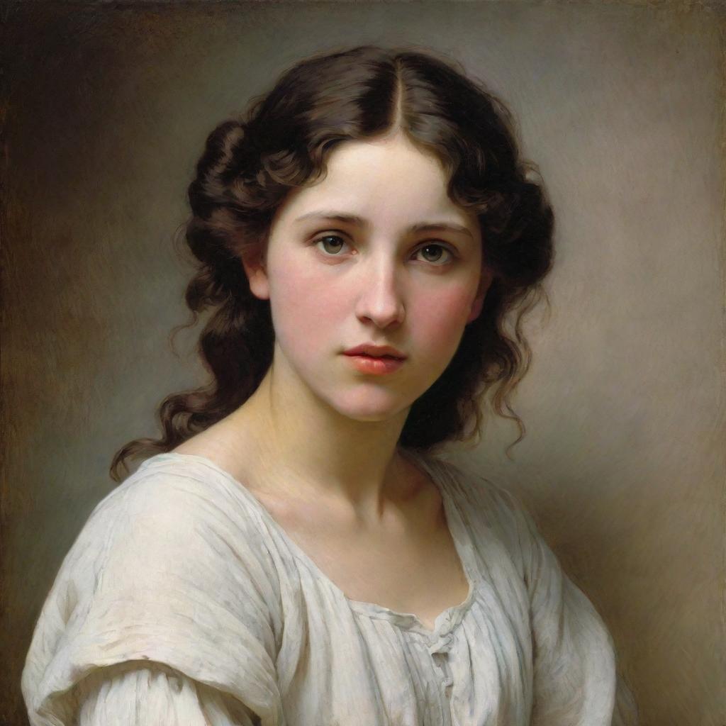 Illustrate a portrayal of women in the style of William-Adolphe Bouguereau