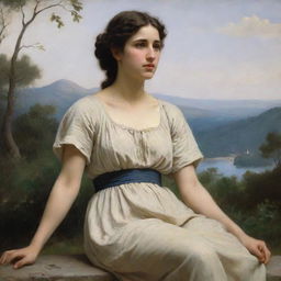 Illustrate a portrayal of women in the style of William-Adolphe Bouguereau