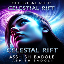 A dramatic close-up of the heroine, capturing her intense gaze directed upward toward the swirling celestial rift above Nova Prime