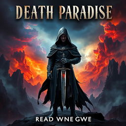 A gripping fantasy novel cover for "Death Paradise" showcasing a dark and mysterious atmosphere