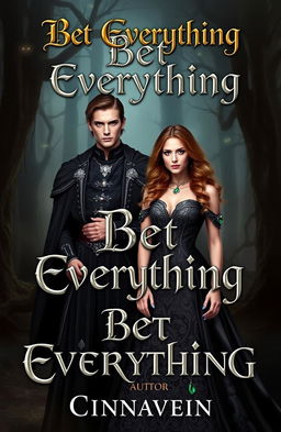 A stunning medieval book cover featuring a young and beautiful lord of darkness, dressed in flowing dark robes with intricate silver embellishments, his piercing gaze filled with mystery and charm