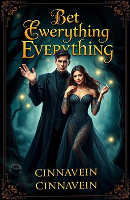 A captivating book cover featuring a young and beautiful lord of darkness, dressed in elegant dark robes, exuding a mysterious and alluring aura