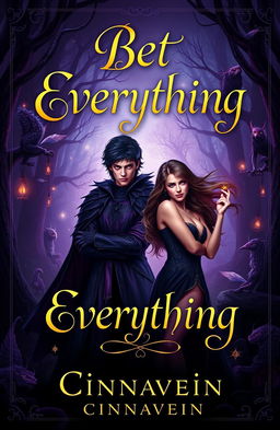 A stunning fantasy book cover featuring a young and beautiful lord of darkness, with captivating features and a mysterious aura, standing confidently