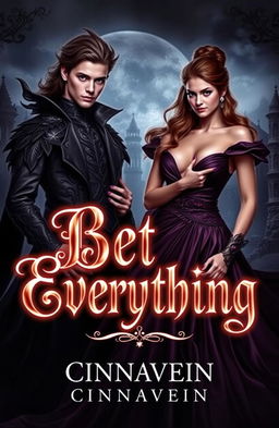 A romantic and dark book cover featuring a young and beautiful lord of the darkness with ethereal features, dressed in an elaborate dark ensemble, exuding an aura of mystery and allure