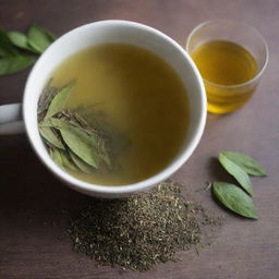 A well-crafted image of traditional mate tea made with fresh yerba leaves.