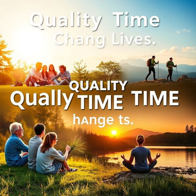 An inspiring and motivational scene depicting the concept of 'quality time' changing lives