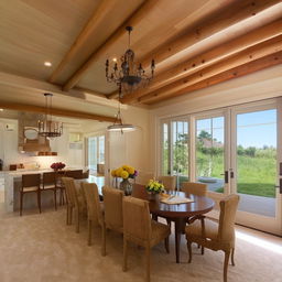 exquisite extra-large interior of exquisite home showing dining area