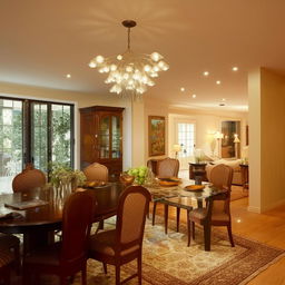 exquisite extra-large interior of exquisite home showing dining area