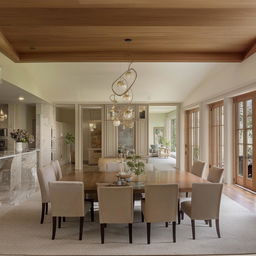 exquisite extra-large interior of exquisite home showing dining area