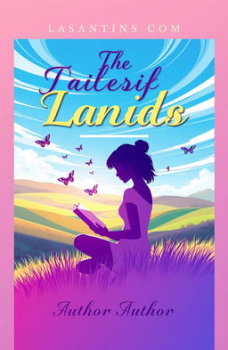 Design an eye-catching ebook cover featuring a vibrant, artistic illustration of a serene landscape with rolling hills, a bright blue sky, and wispy clouds